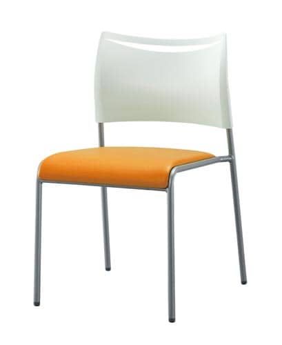 LTS−4Cキャスターチェア脚銀背樹脂座布灰