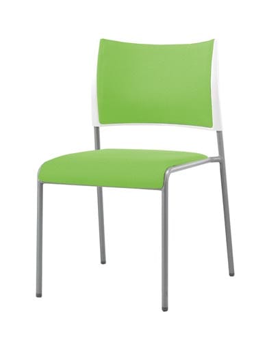 LTS−4Pチェア固定脚 脚銀 背・座布緑