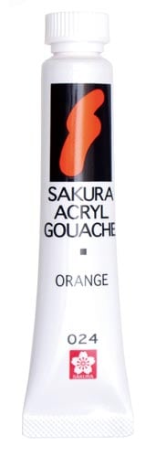 アクリルガッシュ オレンジ 5個