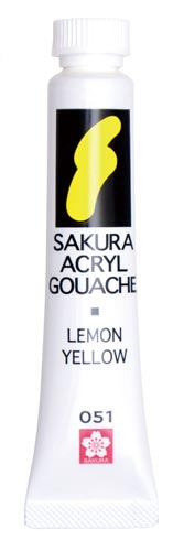 アクリルガッシュ レモンイエロー 5個