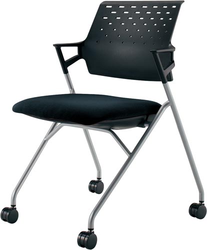 ピエガ 背ヌード 黒シェル塗装脚ブラックSC