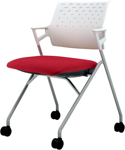 ピエガ 背ヌード 白シェル塗装脚カーマイン