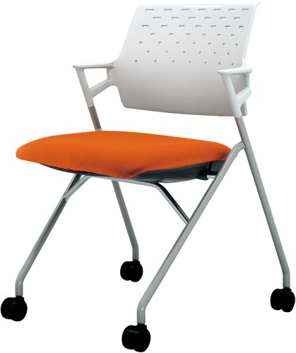 ピエガ 背ヌード 白シェル塗装脚タンジェリンSC