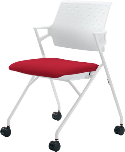 ピエガ 背ヌード 白シェル白塗装脚カーマイン