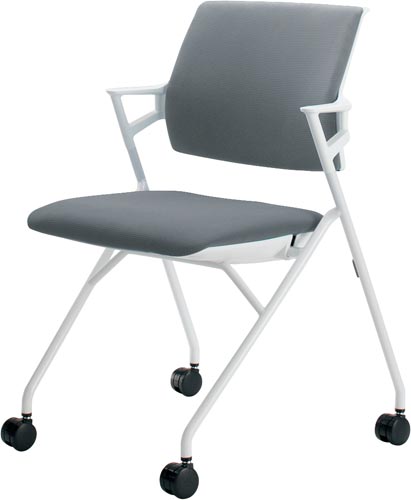 ピエガ 背クッション 白シェル白塗装脚SグレーSC