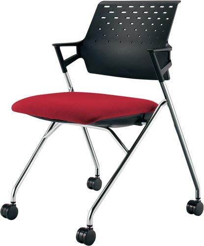 ピエガ 背ヌード 黒シェルメッキ脚カーマイン