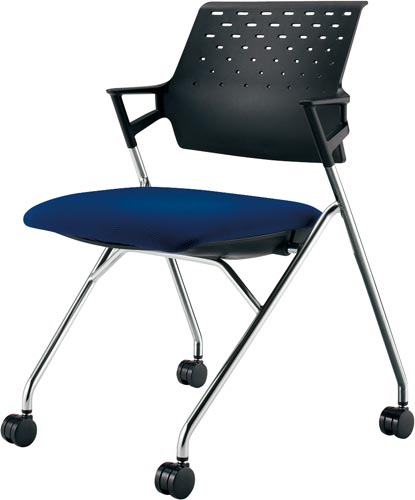 ピエガ 背ヌード 黒シェルメッキ脚PブルーSC