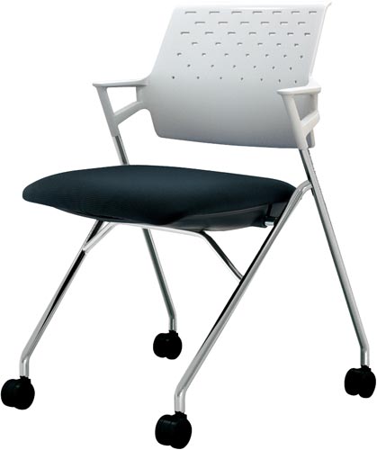 ピエガ 背ヌード 白シェルメッキ脚ブラックSC