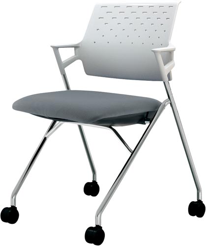 ピエガ 背ヌード 白シェルメッキ脚SグレーSC