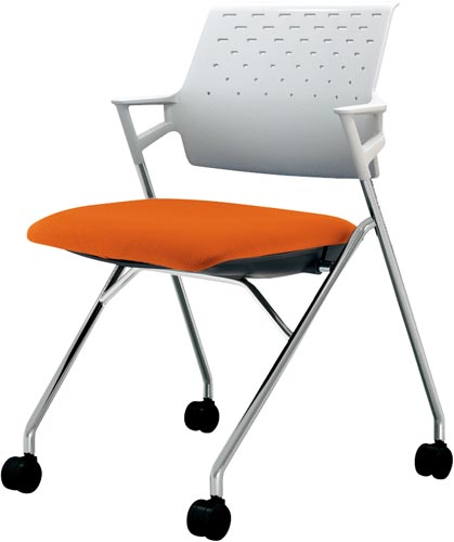 ピエガ 背ヌード 白シェルメッキ脚タンジェリンSC