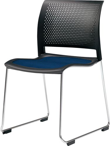 スプラインサークル脚ステン脚黒シェルPブルー