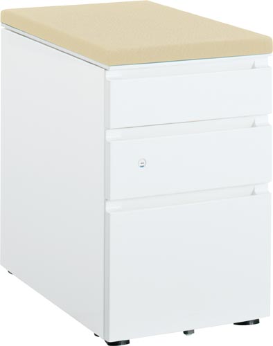 GXワゴン クッション付 3段 ライトベージュ