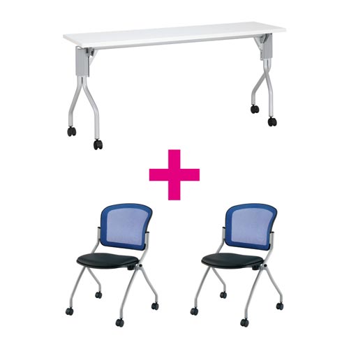 セット品 UP1545WH&MNチェアブルー