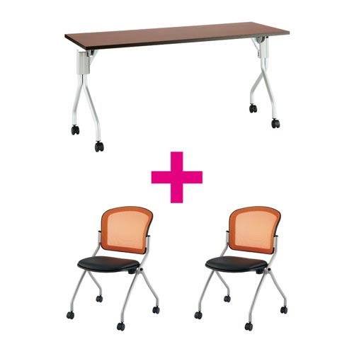 セット品 UP1560DB&MNチェアオレンジ