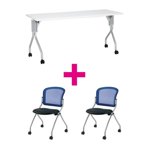 セット品 UP1560WH&MNチェアブルー