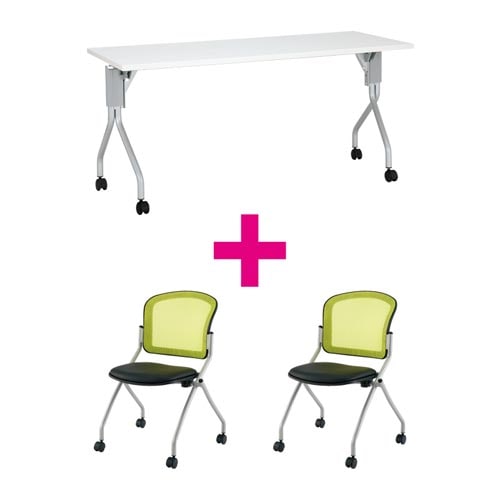 セット品 UP1560WH&MNチェアグリーン