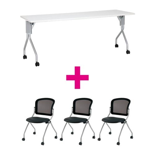 セット品 UP1860WH&MNチェアブラック