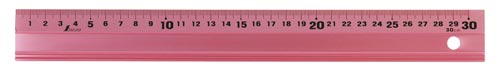 アルミ直尺 アル助 30cm ペールピンク