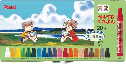 ぺんてるくれよん 20色×5