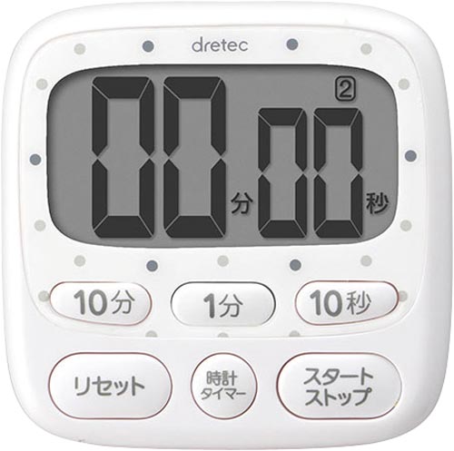 ドリテック 時計付大画面タイマー カウネット