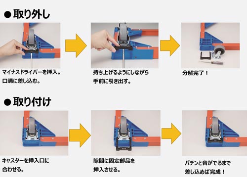 アングルキャリーLB用 3インチナイロン車×4輪