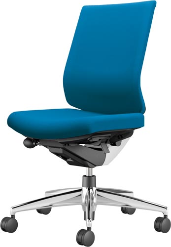 ウィザード3ローバック白アルミ脚布ターコイズW