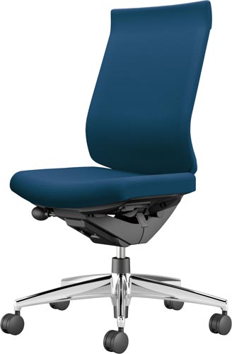 ウィザード3ハイバック黒アルミ脚布ブルーW