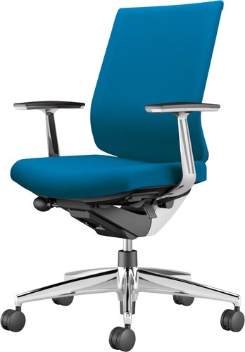 ウィザード3ロー白アルミ脚アルミ肘布ターコイズW