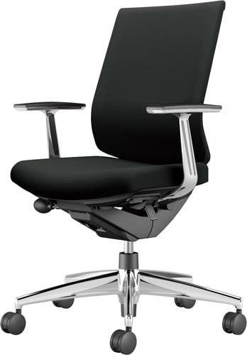 ウィザード3ロー黒アルミ脚アルミ肘布ブラックV