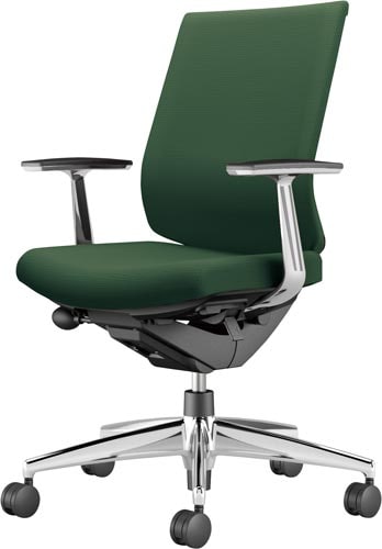 ウィザード3ロー黒アルミ脚アルミ肘布グリーンV