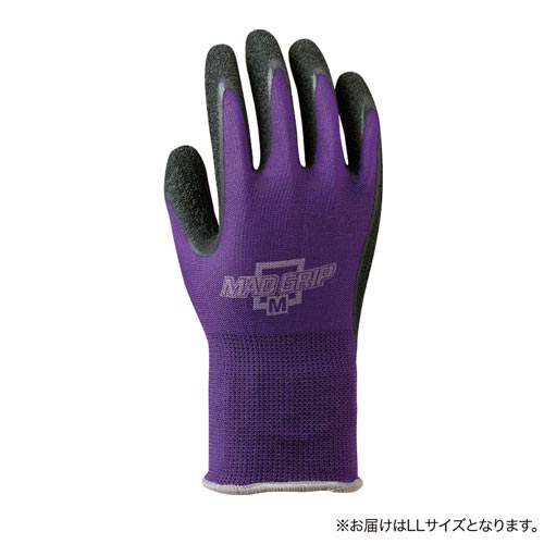 マッドグリップ 10双組 パープル LLサイズ