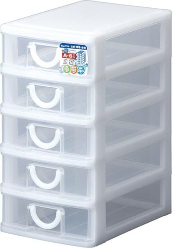 エルピスA6 浅型5段 白 3個入