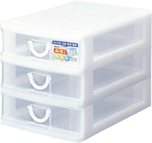 エルピスA5 浅型3段 白 1個