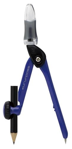 コンパス くるんパス 鉛筆用 学納タイプ紺10本入