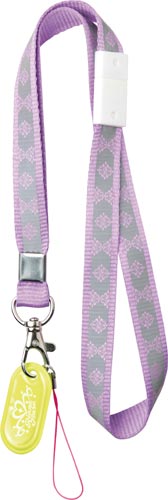 ストラップ 安全反射付 リアナティアラ 紫 5個入