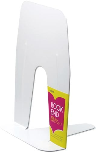 ブックエンド 超特大 滑り止め付 白 2個入×5