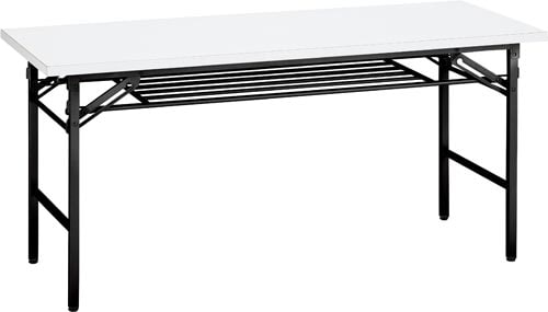 折りたたみテーブル黒脚1560ホワイト