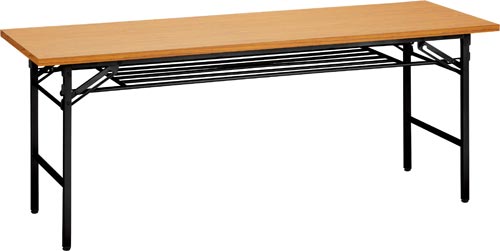 折畳みテーブル脚黒1860チーク