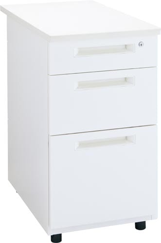 TT−Lデスク脇机引出3段 WH×WH