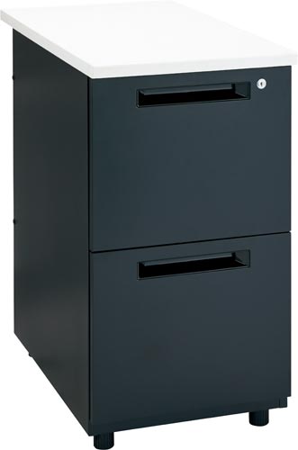 TT−Lデスク脇机引出2段 WH×BK