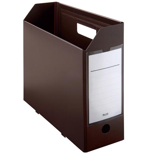 PPボックスファイル+ A4横 ブラウン 1枚