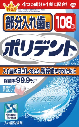 部分入れ歯用ポリデント 108錠