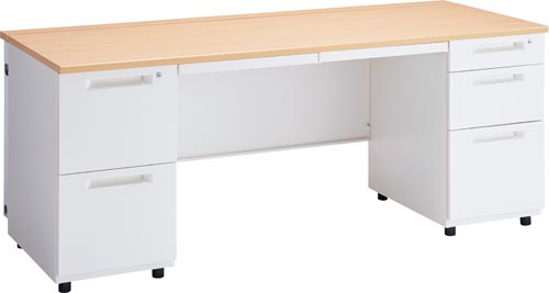 TT−Lデスク両袖机引出2+3幅1800NA×WH