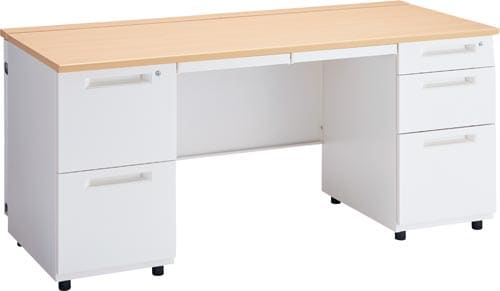 TT−Lデスク両袖机引出2+3幅1600NA×WH