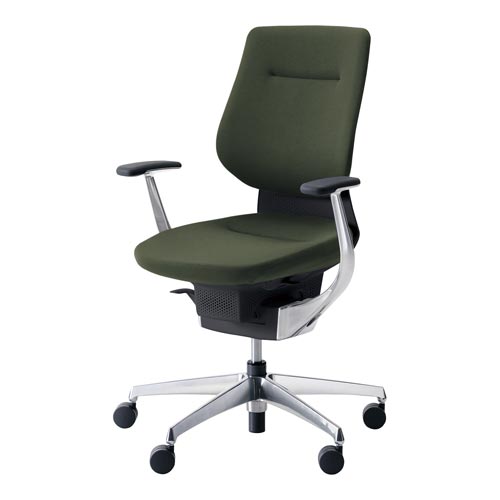 イング クッションバーチカル本体黒銀脚深緑 硬床用