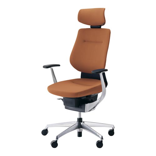 イング クッションヘッド付 本体黒 銀脚橙 硬床用