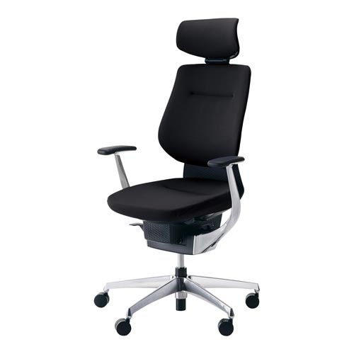 イング クッションヘッド付 本体黒 銀脚黒 硬床用