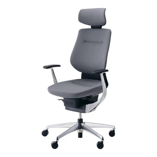 イング クッションヘッド付 本体黒銀脚薄灰 硬床用