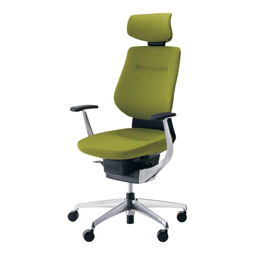 イング クッションヘッド付 本体黒銀脚黄緑 硬床用