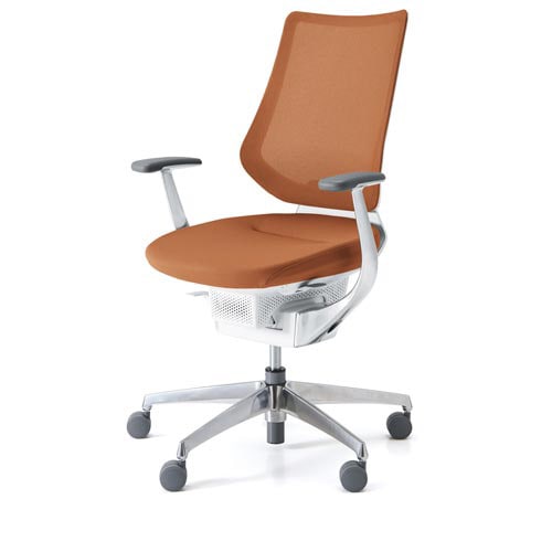 イング メッシュバーチカル 本体白銀脚 橙 硬床用